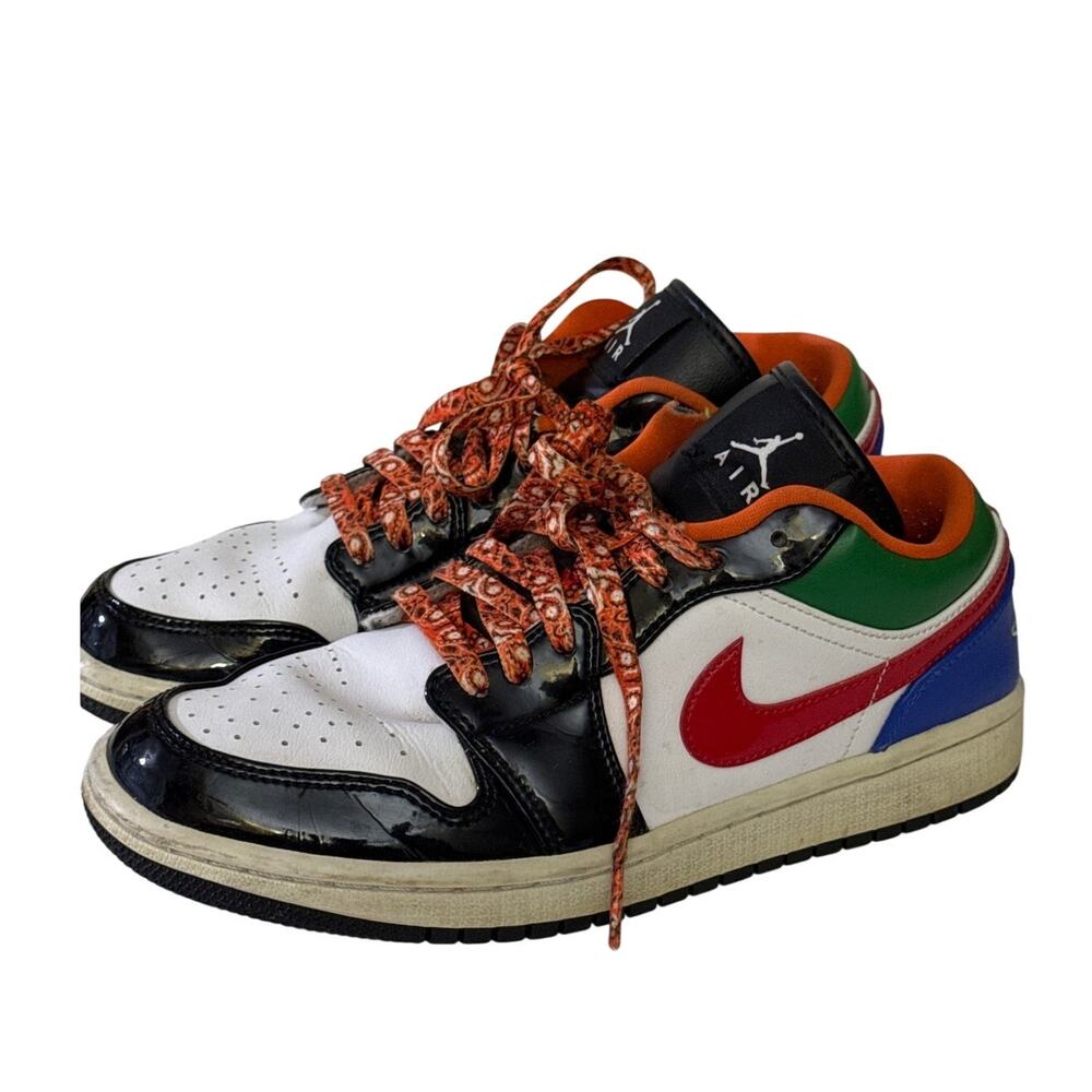 Air Jordan 1 Low Multicolor Red Green Blue Men’s Sneakers Men's Size 8.5